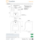 Guardian G1540HTR Aquaguard 16 Gallon Gravity Operated Portable Eye Wash w/ Heated Orange Insulation Jacket
