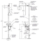 Guardian G1942 Safety Shower with Eyewash, Freeze and Scald Protection Valves