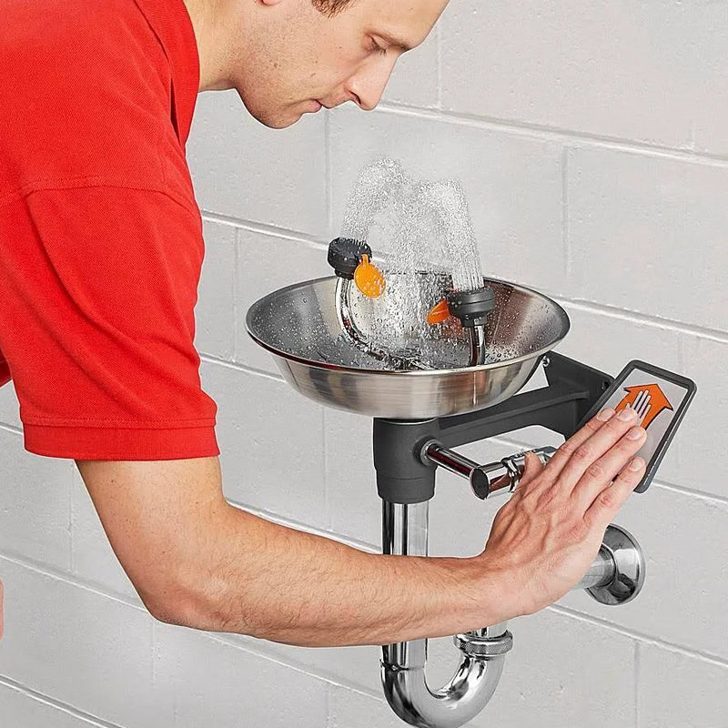 Guardian G1814 Wall Mount Emergency Eyewash Station, Stainless