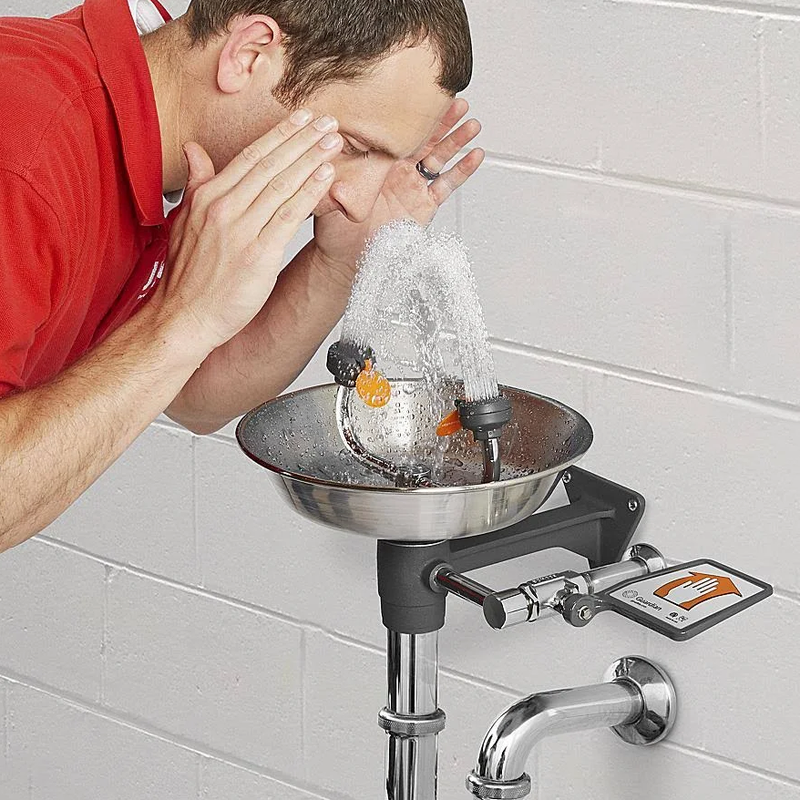 Guardian G1814 Wall Mount Emergency Eyewash Station, Stainless Steel