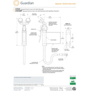 Guardian G5026 Wall Mounted Dual Head Eyewash/Drench Hose Unit