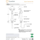 Guardian G5022VB Vacuum Breaker Eyewash/Drench Hose Unit, Deck Mounted