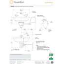 Guardian G1750 Wall Mount Eye/Face Wash Station, Stainless Steel Bowl