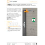 Guardian GFR1205 Freeze-Resistant Emergency Shower, Horizontal Mount