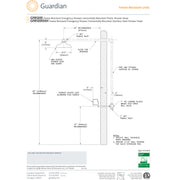 Guardian GFR1205 Freeze-Resistant Emergency Shower, Horizontal Mount