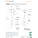 Guardian G1760HFC Pedestal Mount Eye/Face Wash Station, Steel Bowl