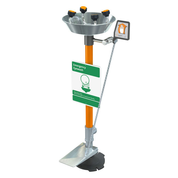 Guardian G1704HFC Emergency Eye/Face Wash Station, Pedestal Mount