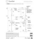 Guardian G1902BC-SSH Combination Eyewash w/ Bowl Cover & Stainless Steel Drench Shower