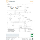 Guardian G1893LH Eyewash, Deck Mounted 90 Swivel, All-Stainless Steel, Left Hand Mounting