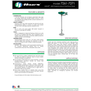 Haws 7261-7271 AXION MSR Pedestal Mount Eyewash Station w/ Plastic Bowl
