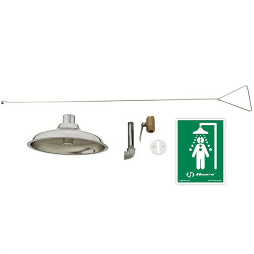 Haws 8163 Concealed Ceiling Drench Shower w/ Stainless Steel Shower Head