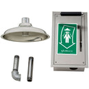 Haws 8164 Ceiling-Mounted Drench Shower In Recessed Stainless Steel Cabinet