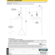 Acorn S2100 Vertical Emergency Drench Shower w/ Stainless Steel Showerhead