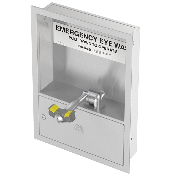 Bradley S19284H Recessed Cabinet Mounted Eyewash