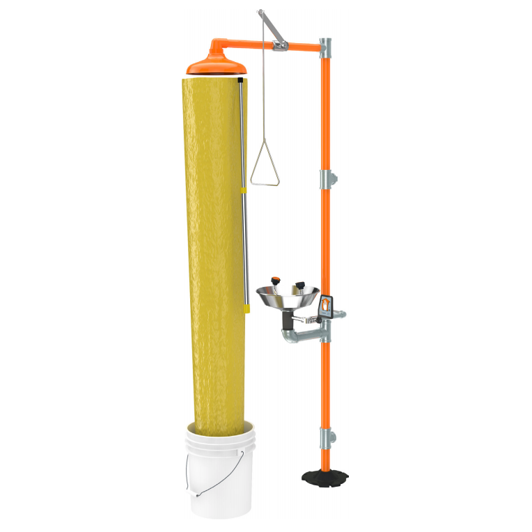 Guardian AP250-005 Emergency Shower Test Chute Kit with Pail