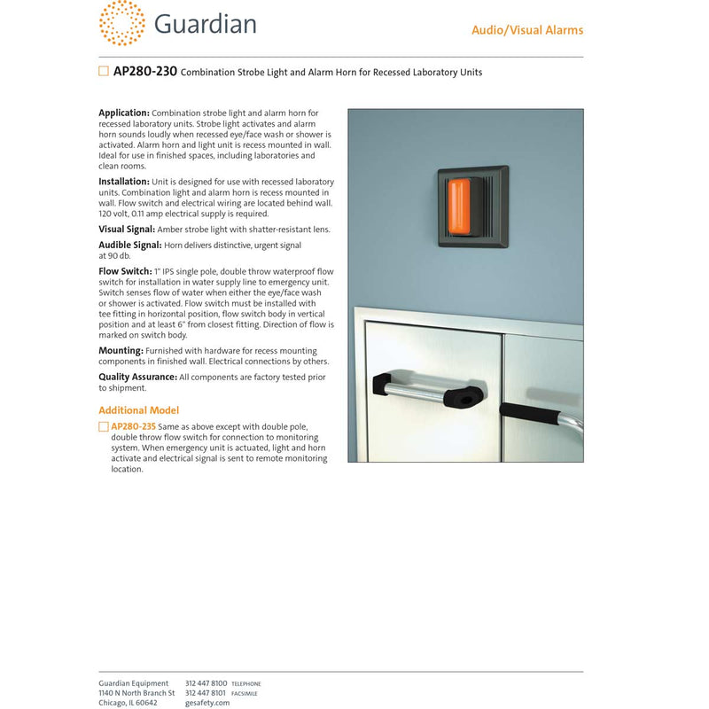 Guardian  AP280-235 Electric Alarm Unit, Double Pole Double Throw