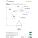 Guardian G1643SSH Emergency Drench Shower, Horizontally Mounted, Stainless Steel Head