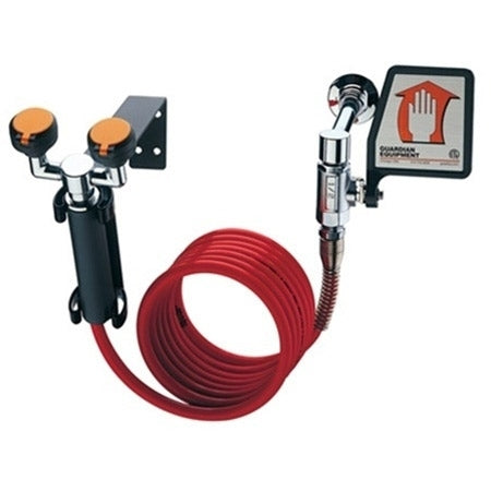 Guardian G5014BP Eyewash/Drench Hose Unit, Wall Mounted w/ Backflow Preventer