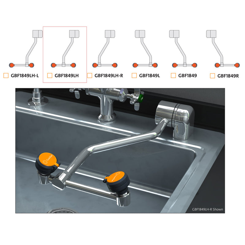 Guardian GBF1849LH Barrier-Free Eyewash, Deck Mounted