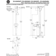 Bradley S19-304GAT General Area Halo Heat Trace Combination Unit, Top Supply