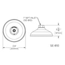Speakman SE-810 Lifesaver High Performance Emergency Shower head, 8" Plastic