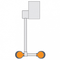 Guardian G1778LH-R Eye/Face Wash, Wall Mounted Swing-Down