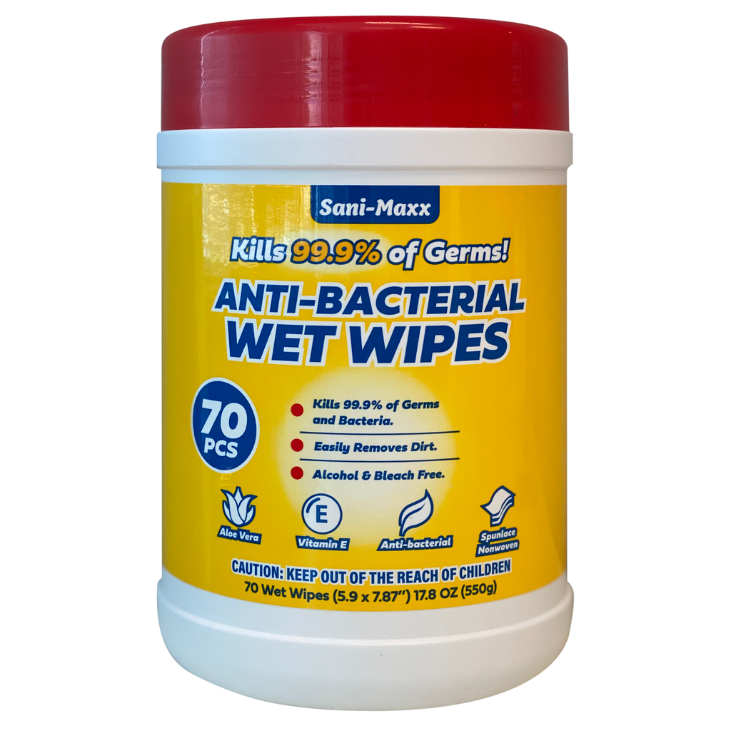 Sani-Maxx Antibacterial Multi-Purpose Cleaning Wipes, Kills 99.9% of Germs, 70 W C3066881