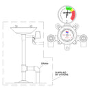 Leonard TA-300-LF Single Eye/Face Wash Thermostatic Mixing Valve, 2–10 GPM