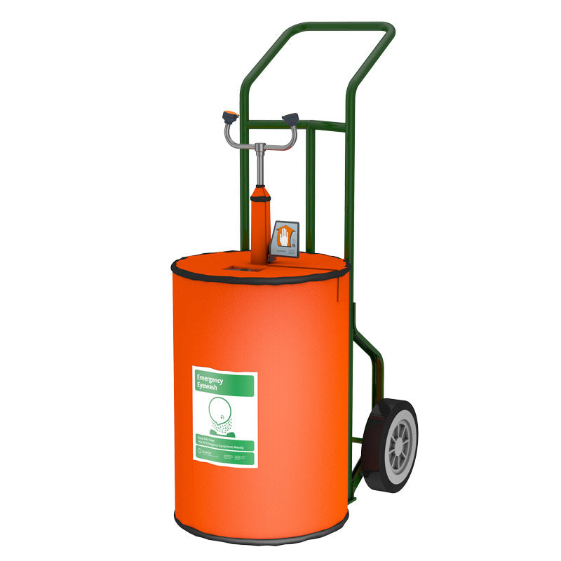 Guardian G1562HTR-HAT 15 Gal Portable Eye Wash/Drench Hose w/Heat Traced Jacket, with Hand Truck