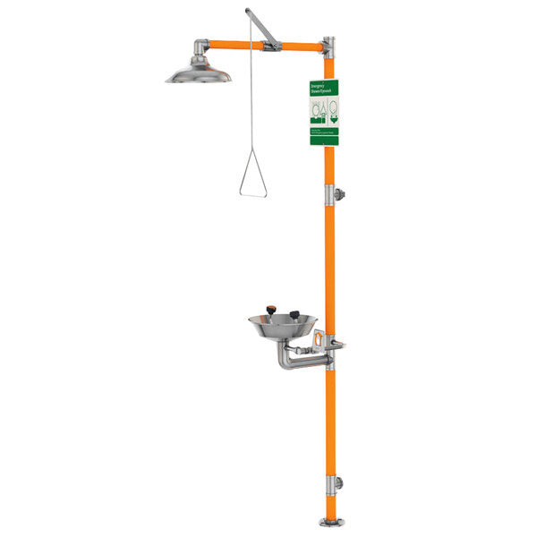 Guardian G1991-316 All-Stn Emer Eye Wash/Shower, 316 Stn Steel Construction