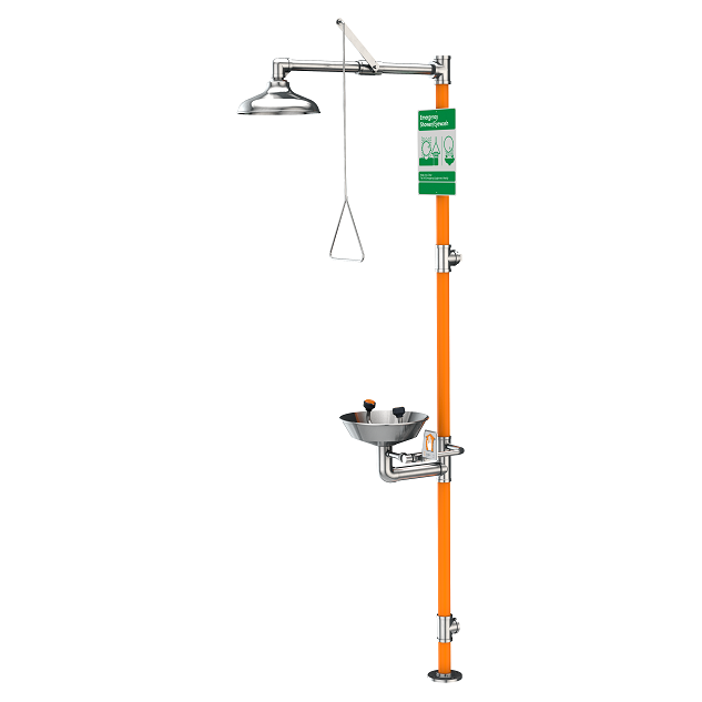 Guardian G1991P All-Stn Emer Eye Wash/Shower-Plastic Bowl