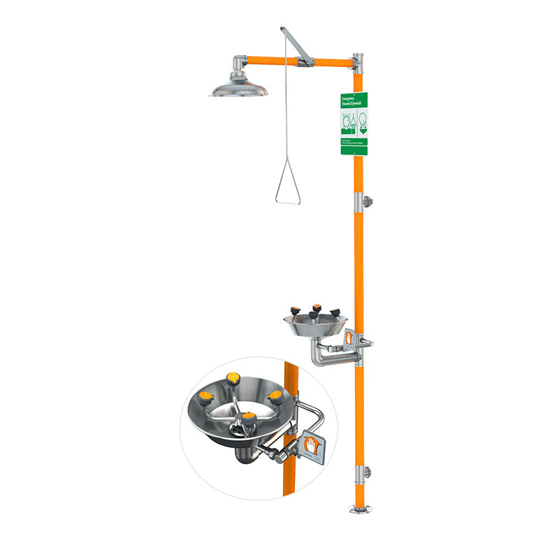 Guardian G1994-316 All Stainless Steel Eye/Face Wash/Shower, 316 Stainless Steel Construction