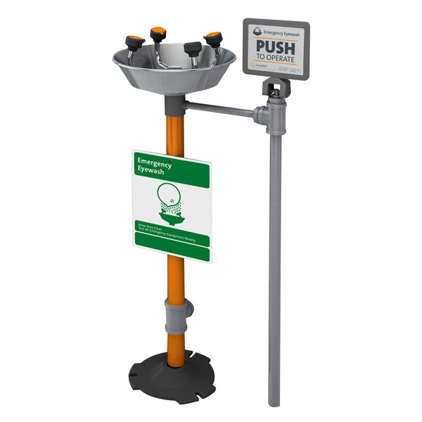 Guardian GFR1704 Freeze-Resistant Pedestal, Eye/Face Wash
