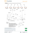 Guardian GBF1849LH-R Barrier-Free Eyewash, Deck Mounted, Swing Down