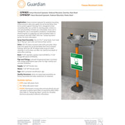 Guardian GFR1825 Freeze-Resistant Eyewash, Pedestal Mounted, Stainless Steel Bowl