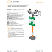 Guardian G1760BC Eye/Face Wash Station, Pedestal Mounted, Stainless Steel Bowl and Cover