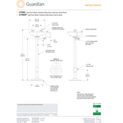 Guardian G1760BC Eye/Face Wash Station, Pedestal Mounted, Stainless Steel Bowl and Cover