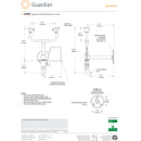 Guardian G1819 Eyewash Station, Wall Mounted, Less Bowl