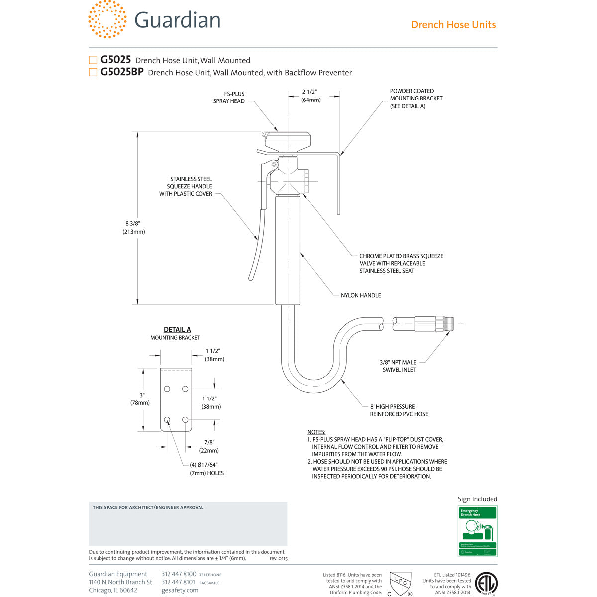 Popular Guardian Eyewash/Drench Hose and Drench Hose Units Overview
