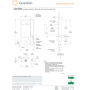 Guardian GBF1735DP Swing-Down Eye/Face Wash Station, Recess Mounted