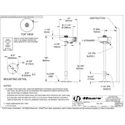 Haws 7361-7461 AXION MSR Pedestal Mount Eyewash Station with Stainless Steel Bowl