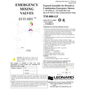 Leonard (TM-800-LF) Single or Multiple Drench or Combination Emergency Shower Thermostatic Mixing Valve, 20 GPM - TM-800-LF
