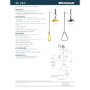 Speakman SE-220-SS Safety Shower, Vertical overhead supply, stay open ball valve, pull rod, all SS