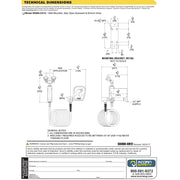 Acorn S0408-CH12 Wall Mount Stay Open Eyewash Station Drench Hose w/ 12' Hose