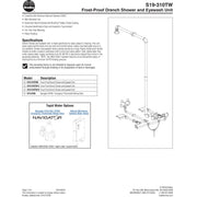 Bradley S19-310TW12 Shower Eyewash Through Wall