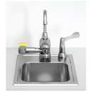 Bradley S19-505T Deck-Mount Swing-Activated Faucet/Eyewash Unit, Tempered Faucet, Left Hand