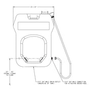 Speakman SE-4380 Portable Eyewash, 20 gallon gravity-fed eyewash and SE-4360 transportation cart