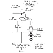 Speakman SEF-1000-CA No Lead, Brass Eyesaver gooseneck faucet eyewash for retrofit applications