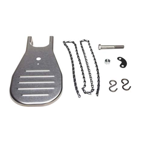 Bradley S45-1314SS16 Type 316 Stainless Steel foot treadle and hardware kit for Type 316 Stainless Steel pedestal-mounted eyewashes and combination shower/eyewash units