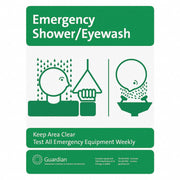 Guardian AP250-008G Emergency Safety Shower Eyewash Safety Sign